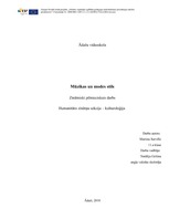 Referāts 'Mūzikas un modes stili', 1.