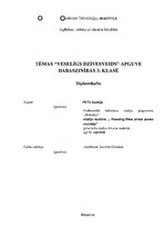Diplomdarbs 'Tēmas "Veselīgs dzīvesveids" apguve dabaszinībās 3.klasē', 1.