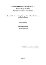 Konspekts 'Nestabilitāte ekonomikā. Inflācijas problēmas. Nodarbinātība un bezdarba problēm', 1.