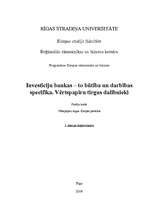 Konspekts 'Investīciju bankas – to būtība un darbības specifika. Vērtspapīru tirgus dalībni', 1.