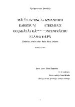 Referāts 'Mācību stundās izmantoto darbību veidu ietekme uz ogļskābās gāzes koncentrāciju ', 1.