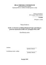 Referāts 'Laika un izmaksu problēmrisinājumi kuģu aģentēšanas procesā uzņēmumā LSEZ a/s "L', 1.