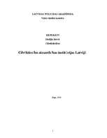 Referāts 'Cilvēktiesību aizsardzības institūcijas Latvijā', 1.