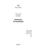 Referāts 'Saskarsme. Komunikācija', 1.