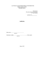 Eseja 'Frīdrihs Vilhelms Nīče "Antikrists"', 1.