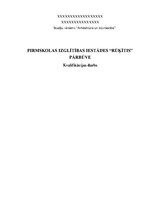 Diplomdarbs 'Pirmsskolas izglītības iestādes "Rūķītis" pārbūve', 1.