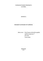 Referāts 'Projektu izstrāde un vadīšana', 1.