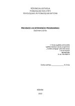 Referāts 'Prevences un intervences programmas', 1.