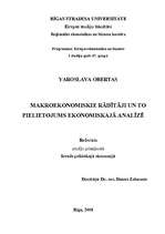 Referāts 'Makroekonomiskie rādītāji un to pielietojums Latvijas ekonomikas analīzē', 1.