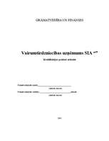 Prakses atskaite 'Prakses atskaite finanšu grāmatvedībā', 1.
