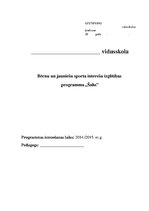 Paraugs 'Bērnu un jauniešu sporta interešu izglītības programma "Šahs"', 1.