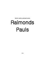 Referāts 'Raimonds Pauls', 1.