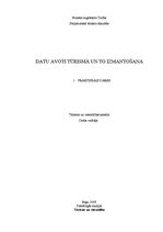 Konspekts 'Datu avoti tūrismā un to izmantošana', 1.