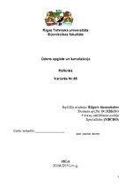 Referāts 'Ūdens apgāde un kanalizācija', 1.