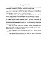 Eseja 'Young People's Health', 1.