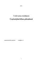 Konspekts 'Uzdevumi uzņēmējdarbības plānošanā', 1.