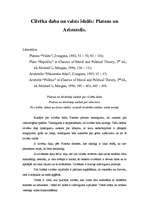 Konspekts 'Cilvēka daba un valsts ideāls: Platons un Aristotelis', 1.