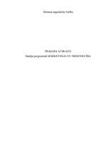 Prakses atskaite 'Prakses atskaite tirdzniecības darba organizācijā', 1.