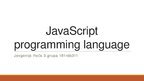 Prezentācija 'JavaScript', 1.