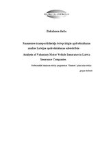 Diplomdarbs 'Sauszemes transportlīdzekļu brīvprātīgās apdrošināšanas analīze Latvijas apdroši', 1.