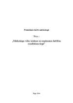Referāts 'Mārketinga vides ietekme uz uzņēmuma darbības rezultātiem tirgū', 1.