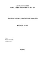 Referāts 'Ārkārtas nodokļu piemērošana, tendences', 1.