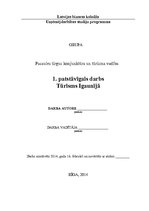 Konspekts 'Tūrisms Igaunijā', 1.