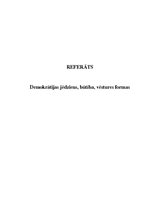 Referāts 'Demokrātijas jēdziens, būtība, vēstures formas', 1.