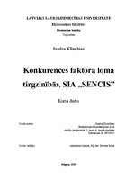 Referāts 'Konkurences faktora loma tirgzinībās', 2.