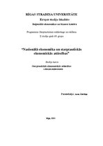 Konspekts 'Nacionālā ekonomika un starptautiskās ekonomiskās attiecības', 1.