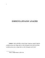 Referāts 'Emitenta finanšu analīze', 1.