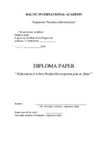 Diplomdarbs 'Uzņēmuma "Bute" jauna produkta izstrādes plāna izveide', 5.
