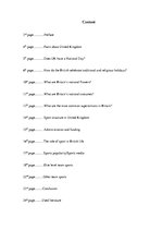 Referāts 'National Traditions in United Kingdom', 1.