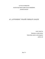 Referāts 'AS "Latvenergo" finanšu analīze', 1.