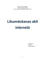 Konspekts 'Likumdošanas akti internetā', 1.