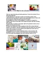 Eseja 'I Want to Be a Doctor', 1.
