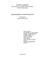 Referāts 'Latvijas Republikas suverenitātes atjaunošana', 1.