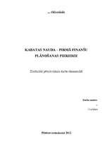 Referāts 'Kabatas nauda - pirmā finanšu plānošanas pieredze', 34.
