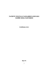 Referāts 'Pacientu zināšanas par kardiovaskulāro slimību riska faktoriem', 1.