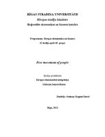 Eseja 'Free Movement of People', 1.