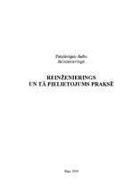 Referāts 'Reinženierings un tā pielietojums praksē', 1.