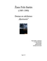 Referāts 'Žans Pols Sartrs "Domas un atklāsmes"', 1.