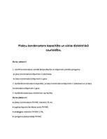 Paraugs 'Plakņu kondensatora kapacitāte un dielektriskā caurlaidība', 1.