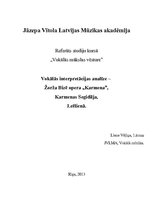 Konspekts 'Vokālās interpretācijas analīze - Žorža Bizē opera "Karmena"', 1.