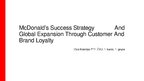 Prezentācija 'McDonald’s Success Strategy And Global Expansion Through Customer And Brand Loya', 1.