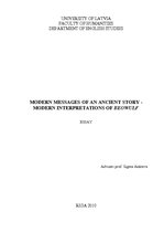 Eseja 'Modern Interpretations of Beowulf', 1.