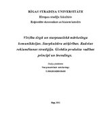 Konspekts 'Virzība tirgū un starptautiskā mārketinga komunikācijas. Starpkultūru atšķirības', 1.