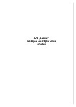 Referāts 'A/s "Laima" iekšējās un ārējās vides analīze', 1.