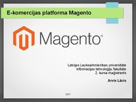 Prezentācija 'E-komercijas platforma Magento', 1.