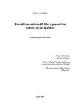 Referāts 'Formālā un neformālā līdera personības raksturojošās īpašības', 1.